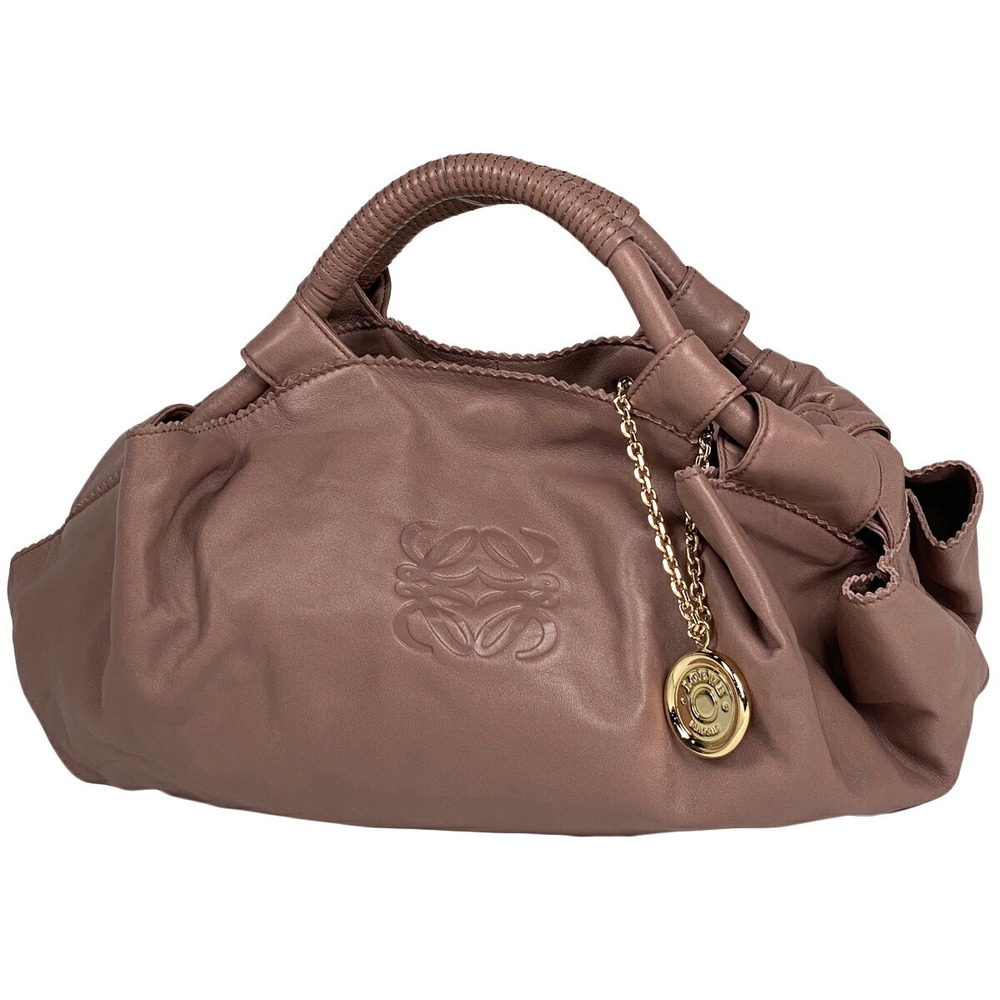 Loewe Nappa Aire Anagram Handbag Leather Pink Beige